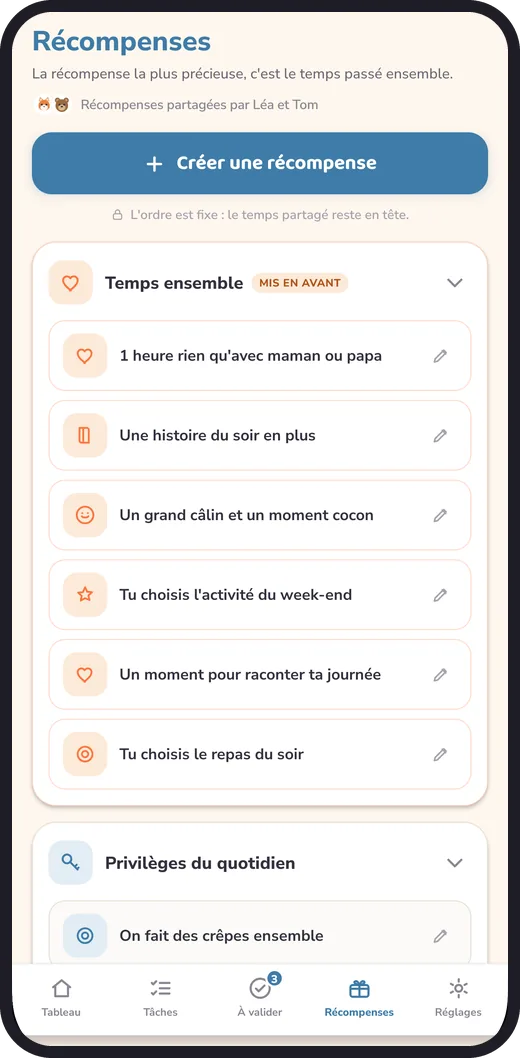 Grandi — les récompenses côté parent, du temps passé ensemble